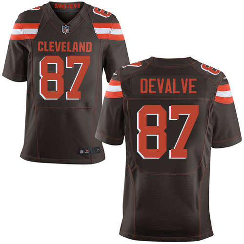 Nike Browns #87 Seth DeValve Brown Team Color Men's Stitched NFL New Elite Jersey
